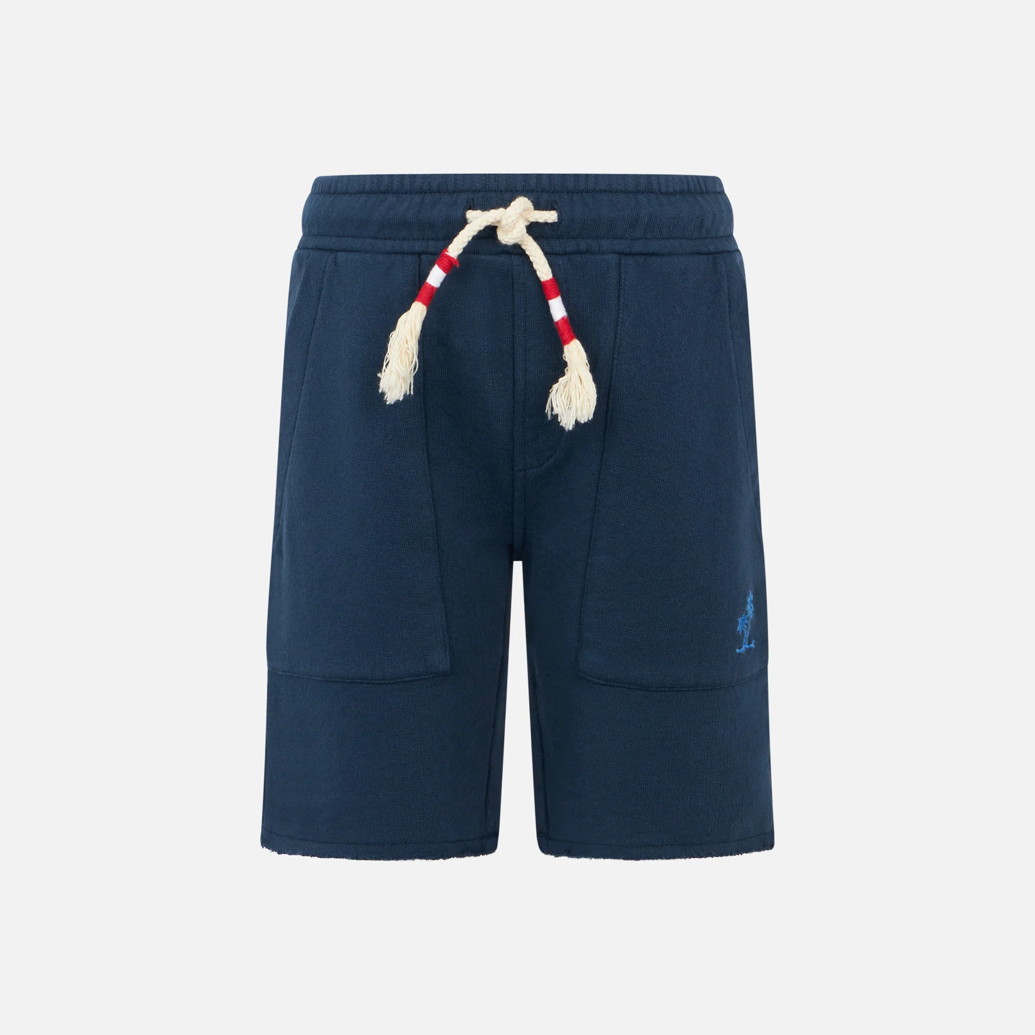 Marineblauwe katoenen bermudashorts voor jongens