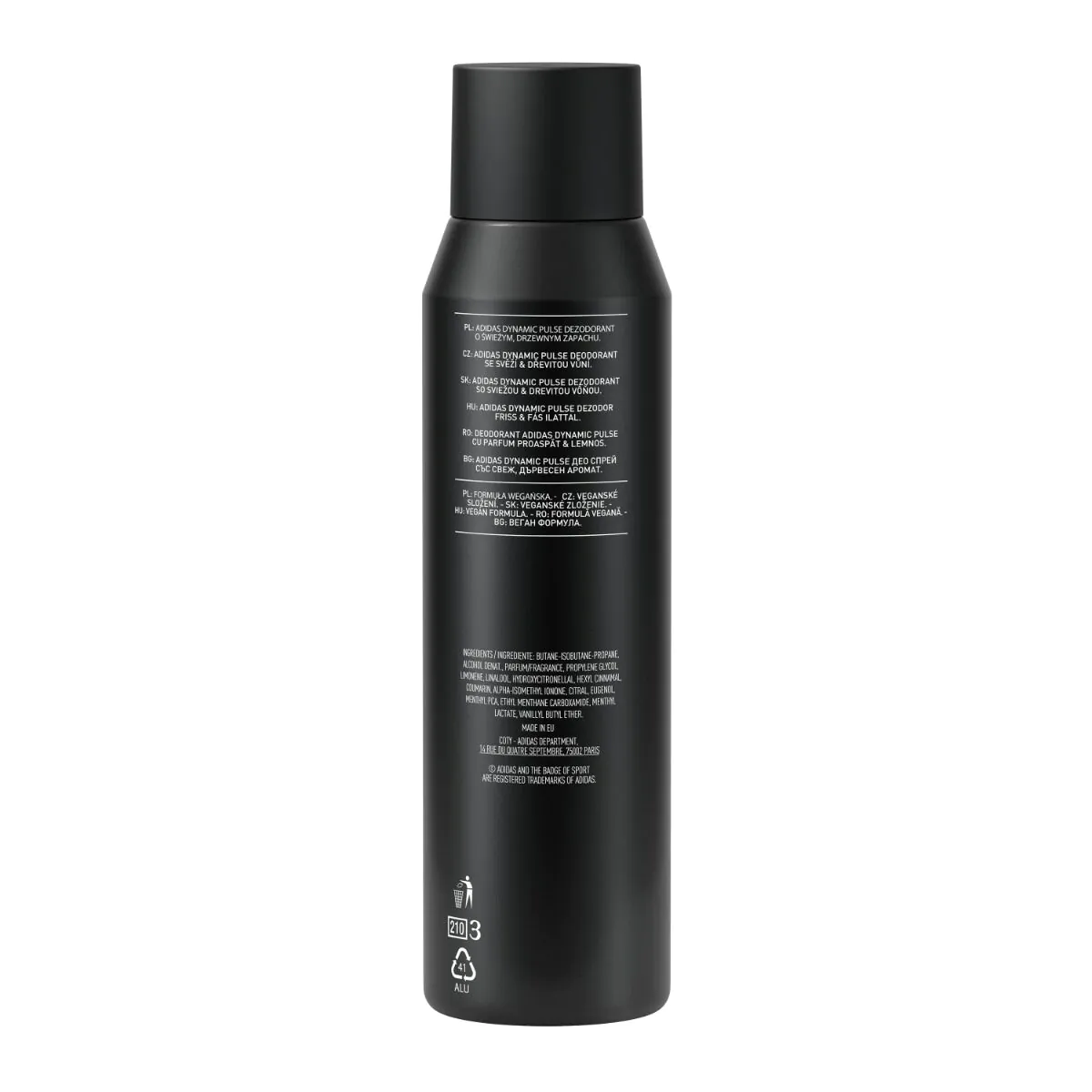 Adidas Body Spray Dynamic Pulse Dezodorant dla mężczyzn, 150 ml