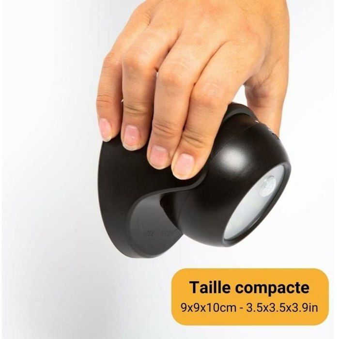 Refletor LED para exterior - PZCC - 1000 lúmens - Sensor de movimento - Rotação de 360° - Sem fio