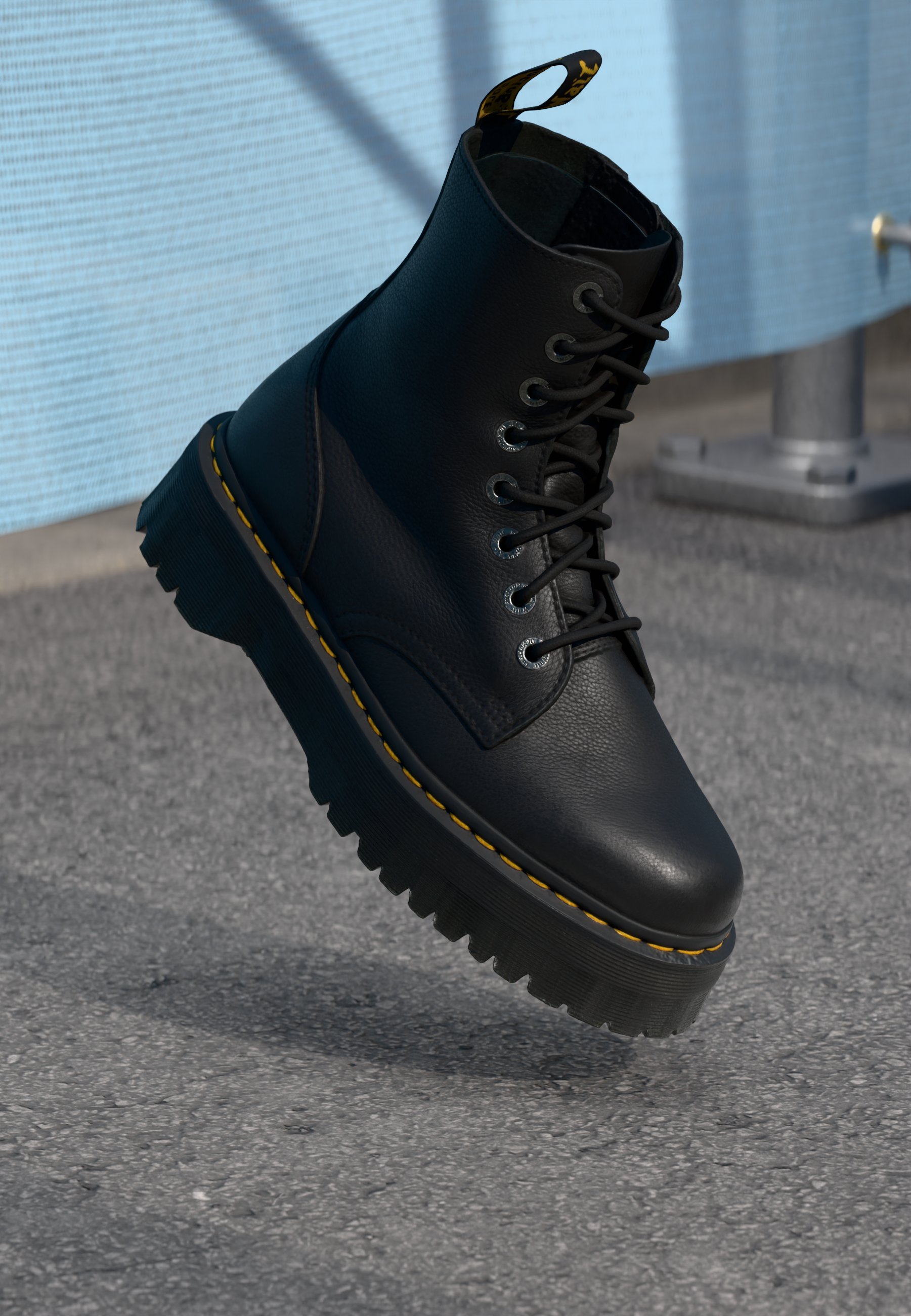 Dr. Martens JADON III UNISEX - Enkellaarzen met plateauzool - black pisa