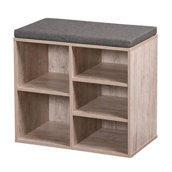 Szafka na buty z siedziskiem, 5 przegródek, MDF, Kesper