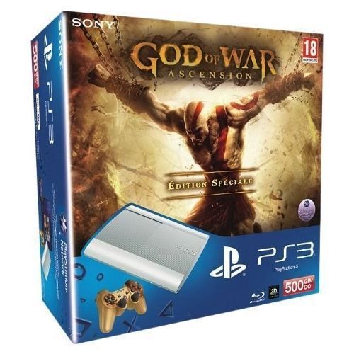 Consola PS3 blanca de 500 GB - Sony - God of War - Paquete - DualShock 3 - Edición especial