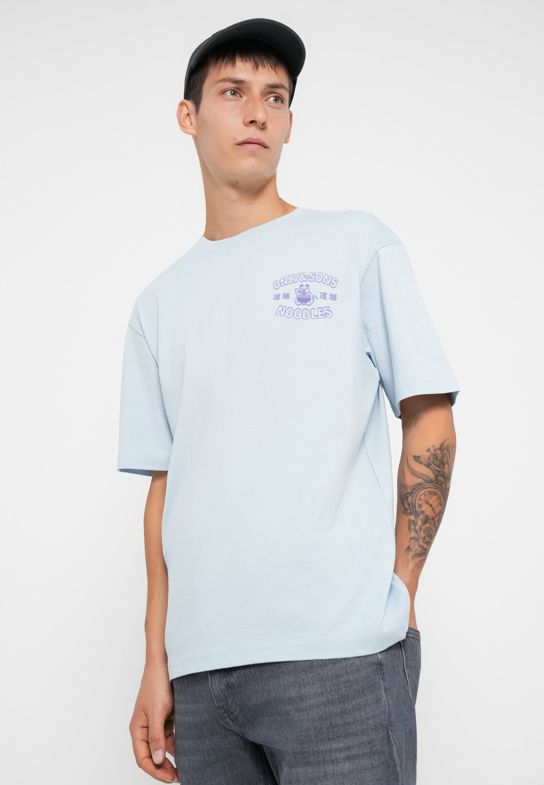 „Only & Sons“ ONSCATISFACTION LOGO TEE - Marškinėliai su spauda - „skyway“