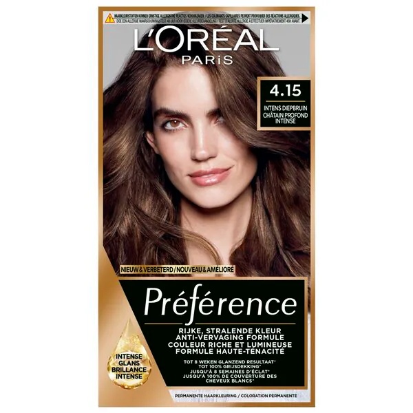 L'Oréal Paris Preference 4.15 Intens Diepbruin Permanente Haarcoloring<br>
