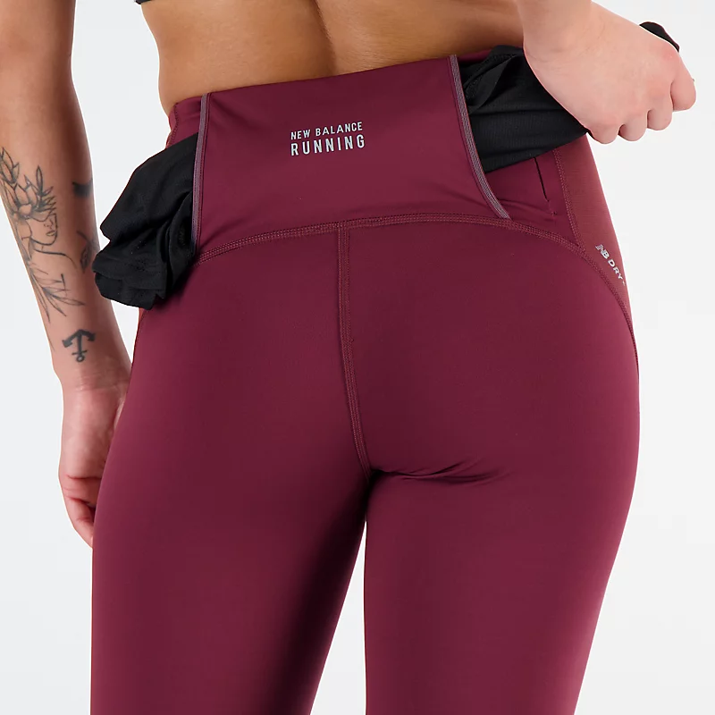 Impact Run Leggings voor dames - NB BORDEAUX