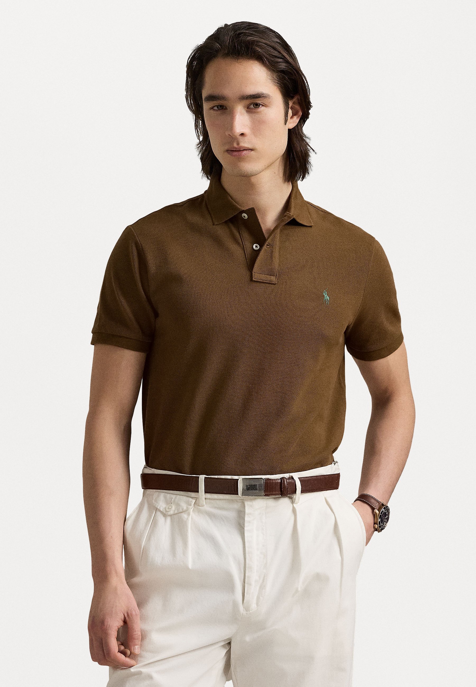Polo Ralph Lauren à manches courtes - Polo marron naturel