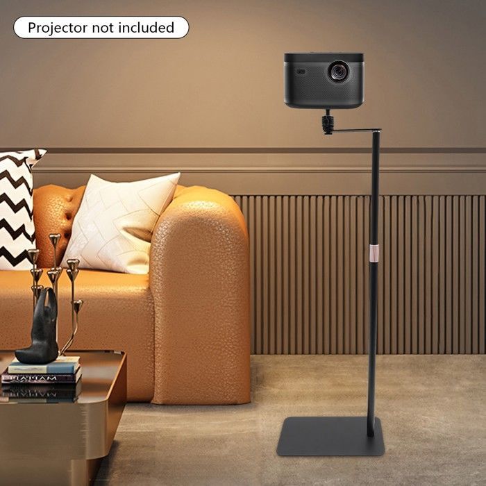 Suporte preto para projetor - giro de 360° - suporte para projetor com altura ajustável para quartos