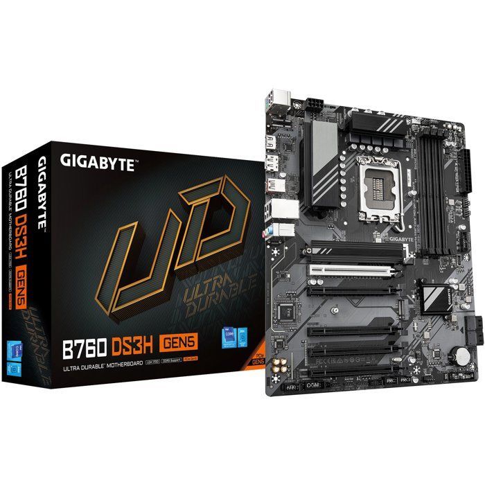 Carte mère - GIGABYTE - B760 DS3H GEN5 - Format ATX - Chipset Intel B760 - PCIe 5.0