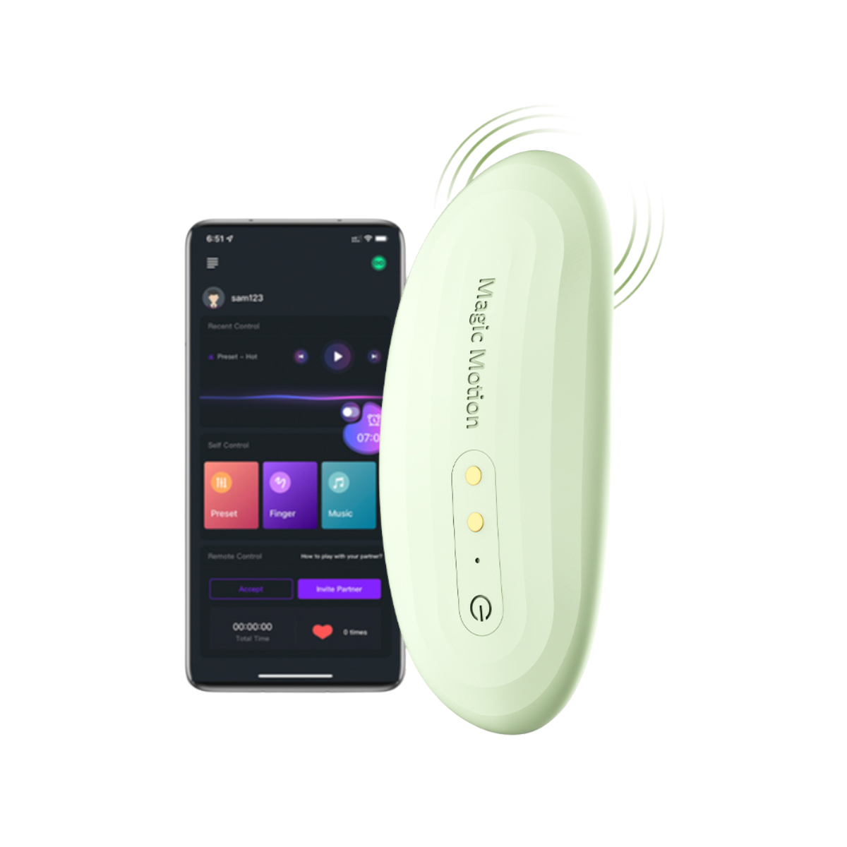 Vibrator Magic Motion Nyx Smart Panty zelen