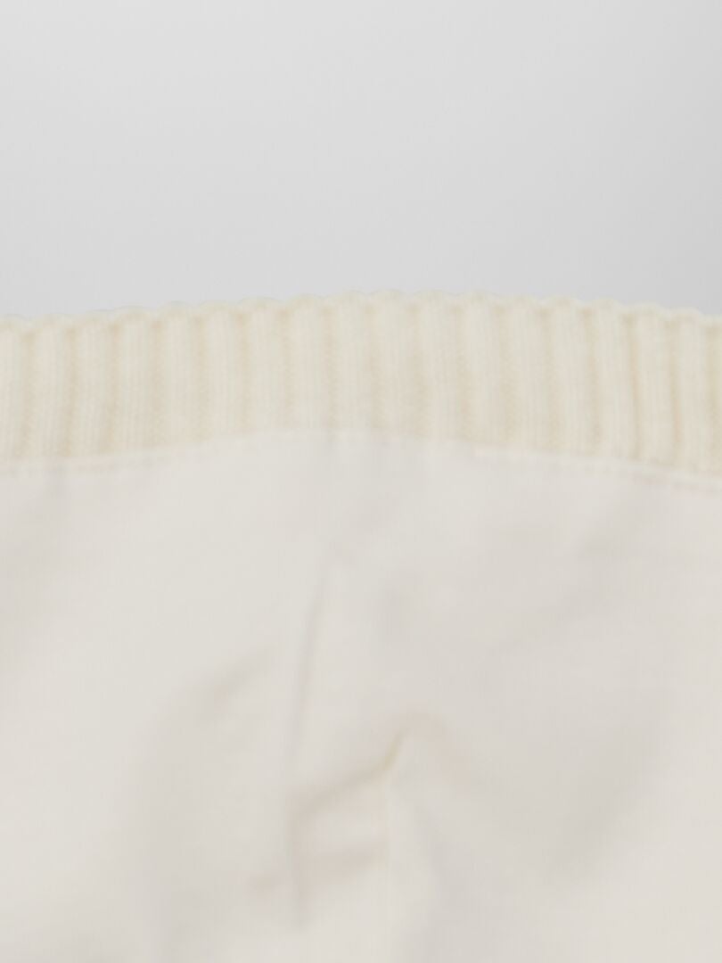 Gorro em ponto jarreteira - BEGE