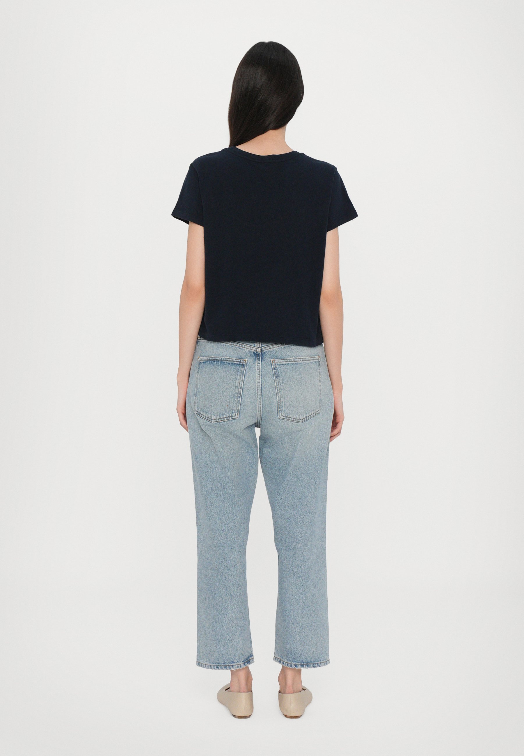 Agolde ADINE SHRUNKEN - Basic T-shirt - storm navy