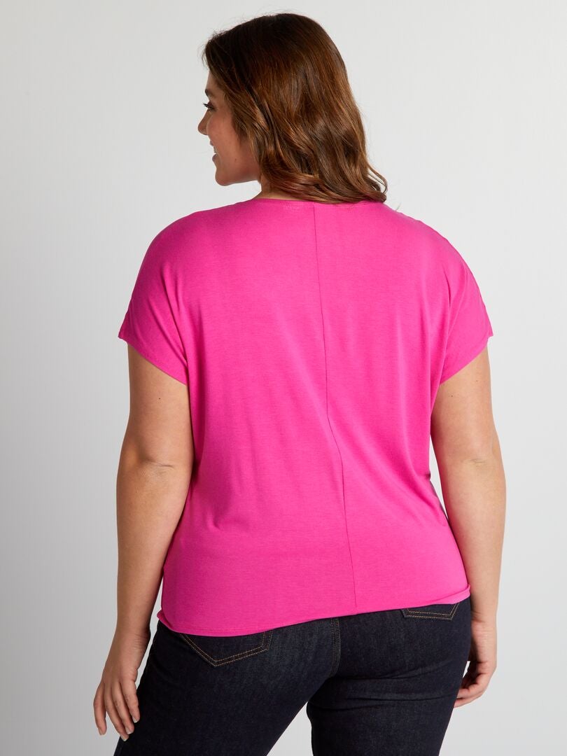 Camiseta de manga murciélago - ROSA