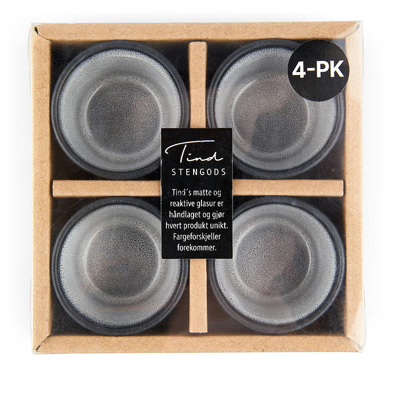 Cuisine Egg -lasipurkki, 4 kpl, harmaa