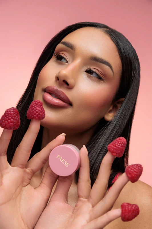 Pó solto Paese Raspberry Powder com framboesas