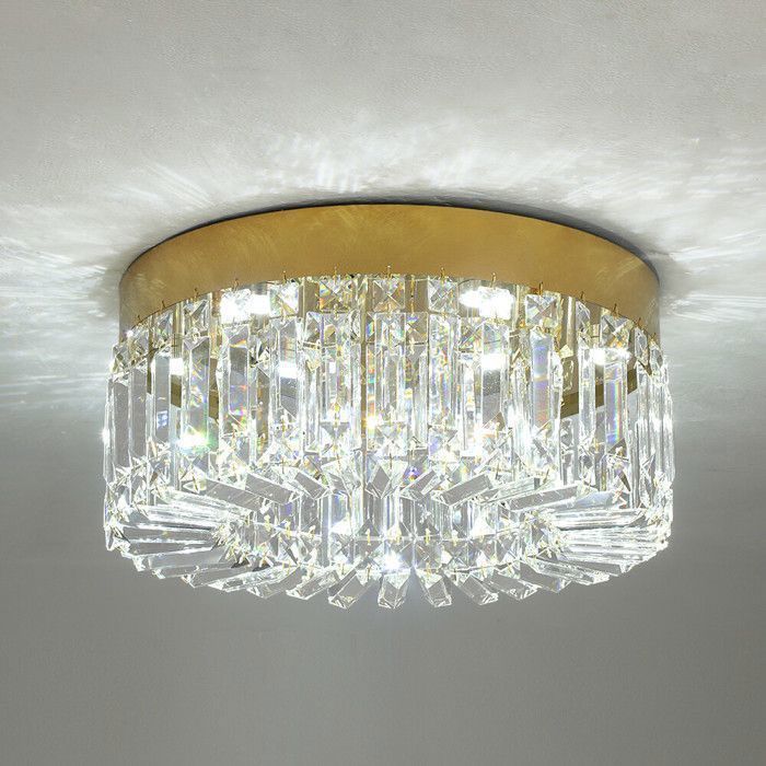 Lustre de cristal moderno - Iluminação elegante para sala de estar/jantar