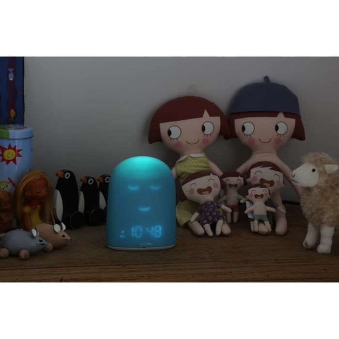 Réveil enfant REMI - Babyphone, veilleuse, berceuse, suivi du sommeil - Bleu