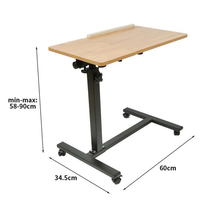 Computer Desk - MQUWENHU - Adjustable Height - 4 Casters