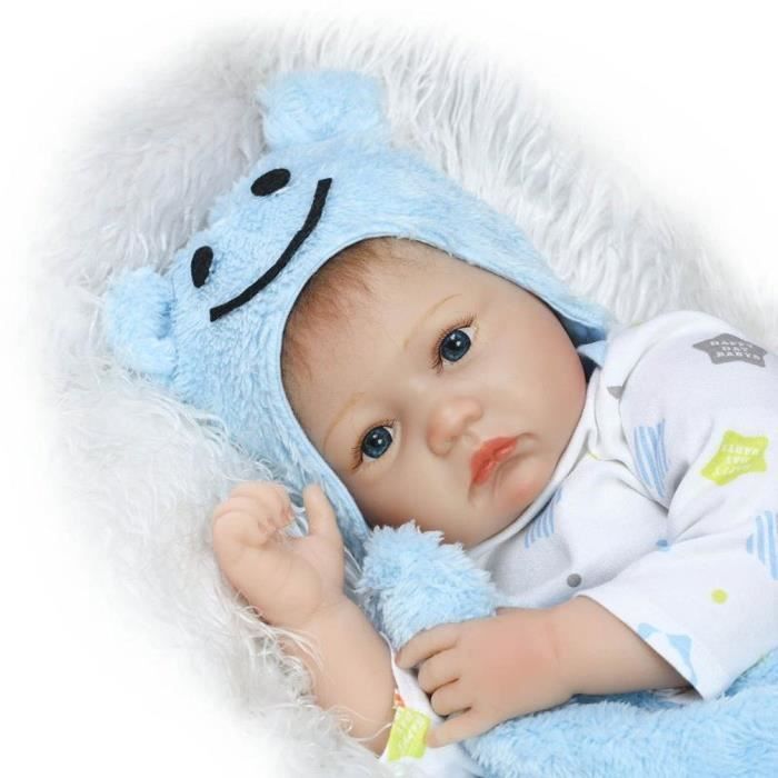Poupée Reborn Garçon en Silicone Souple - ZIYIUI - 55 cm - Cadeau d'Anniversaire pour Enfants