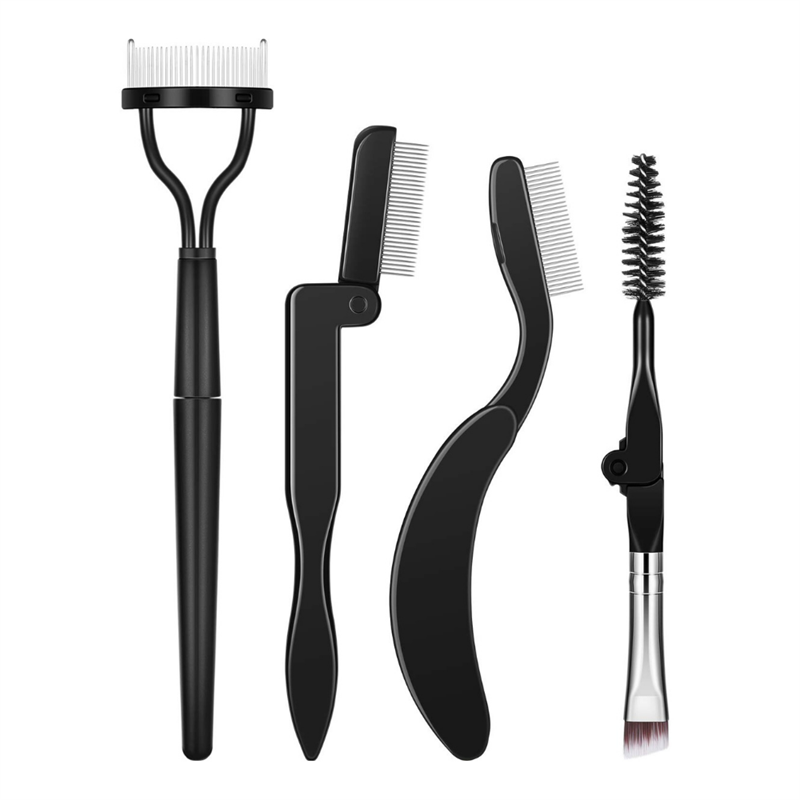 Technique Pro Wimpernbürste, faltbares Wimpern- und Augenbrauen-Set – Schwarz