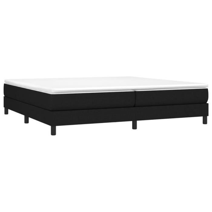 Base de cama de muelles negra - SALUTUYA - BD48422 - 200x200 cm - Tela