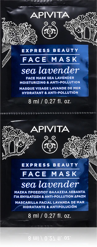 Apivita Express Beauty vlažilna maska za obraz vlažilna maska za obraz z morsko sivko