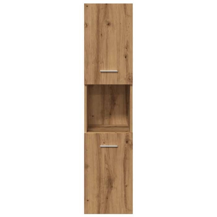 Bonne qualité - Armoire de rangement Armoire de salle de bain et WC - BONNIE - suspendue chêne artisanal 30x30x130cm DECO M1264011
