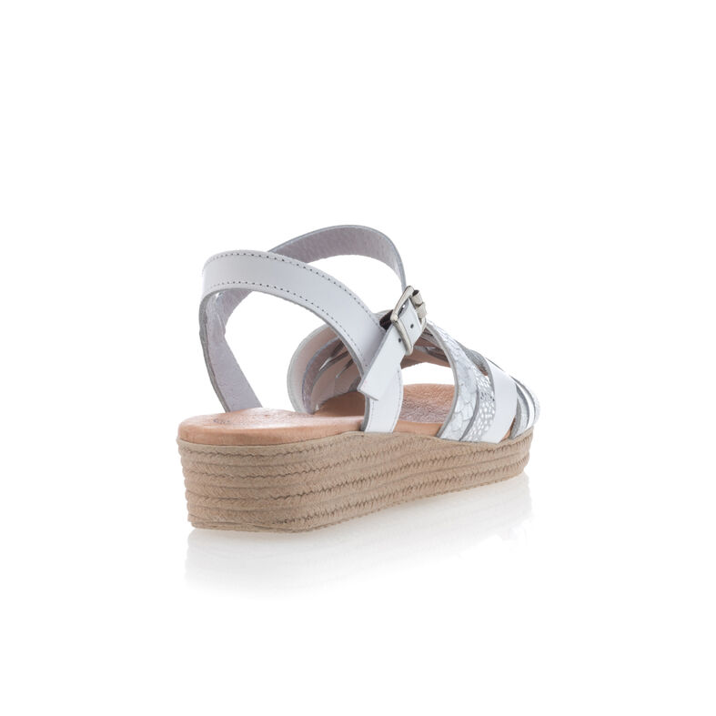 Weiße Damensandalen / Zehenfreie Schuhe