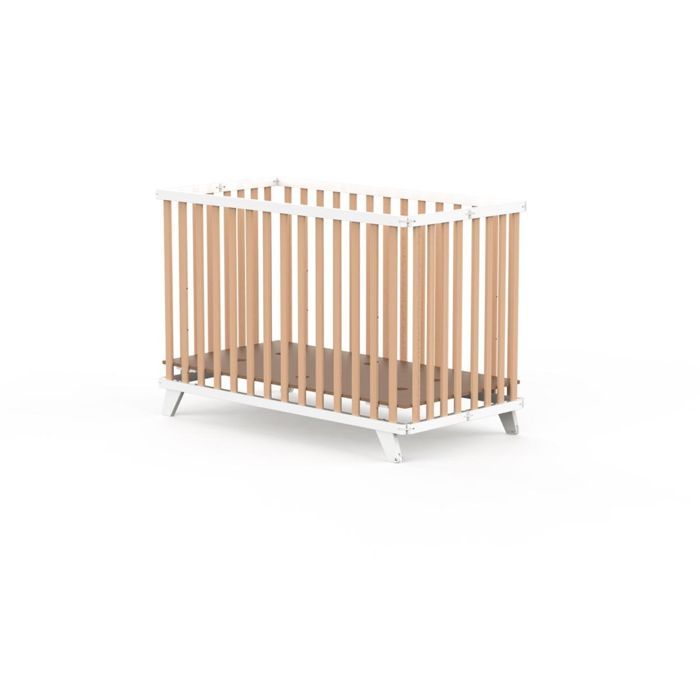 Letto per bambini Mayla - bianco e legno naturale
