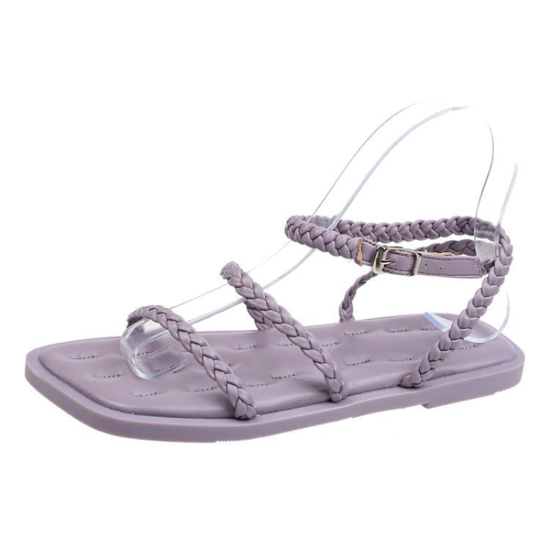 Sandales plates à bout carré et ouvert pour femmes, collection 2021. Excellentes pantoufles à bride arrière, tongs de haute qualité et confortables.