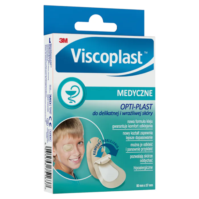 Viscoplast Opti-Plast, Plastry do delikatnej i wrażliwej skóry, 8,2x5,7cm