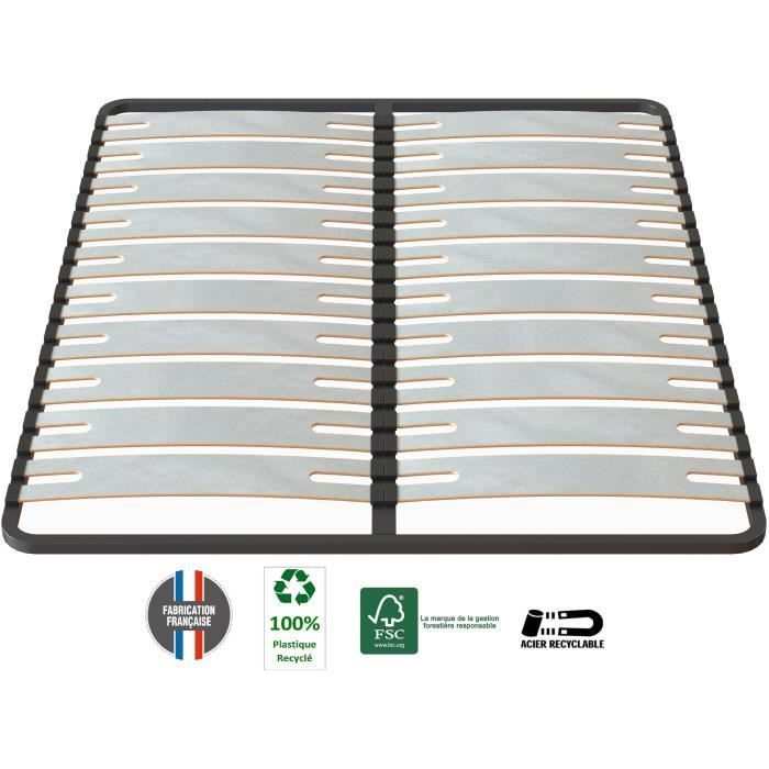 Base de cama SEDAC OPTISIZE de 160 x 200 cm - Estructura de láminas extra anchas de 141 mm