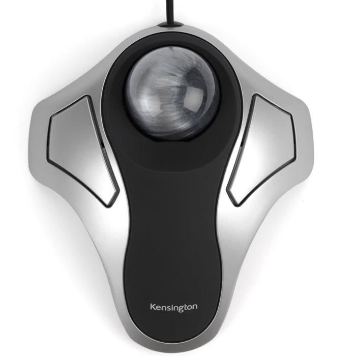 Kensington Kabelgebundene ergonomische Trackball-Maus für PC, Mac, Links- und Rechtshänder, Grau