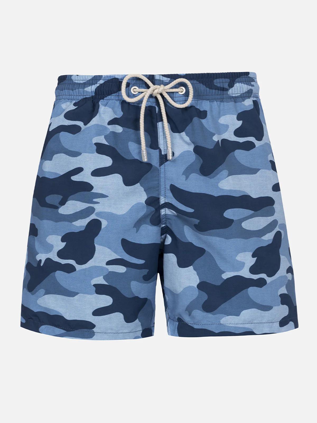 Gustavia Camouflage Mid-Length Swim Shorts | Peach Touch Effect Fabric | Elasticated Waistband with Drawstring | MC2 Saint Barth