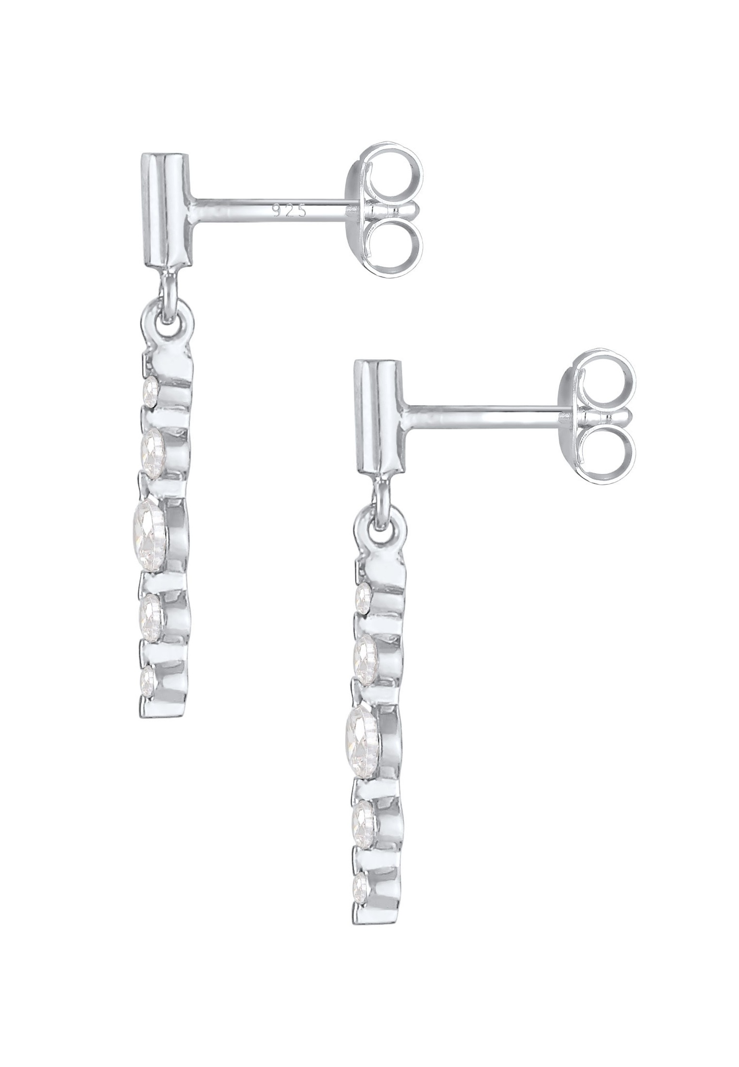 Elli Clous d'oreilles pour femme Glamour classique avec pierres de zirconium en argent sterling 925