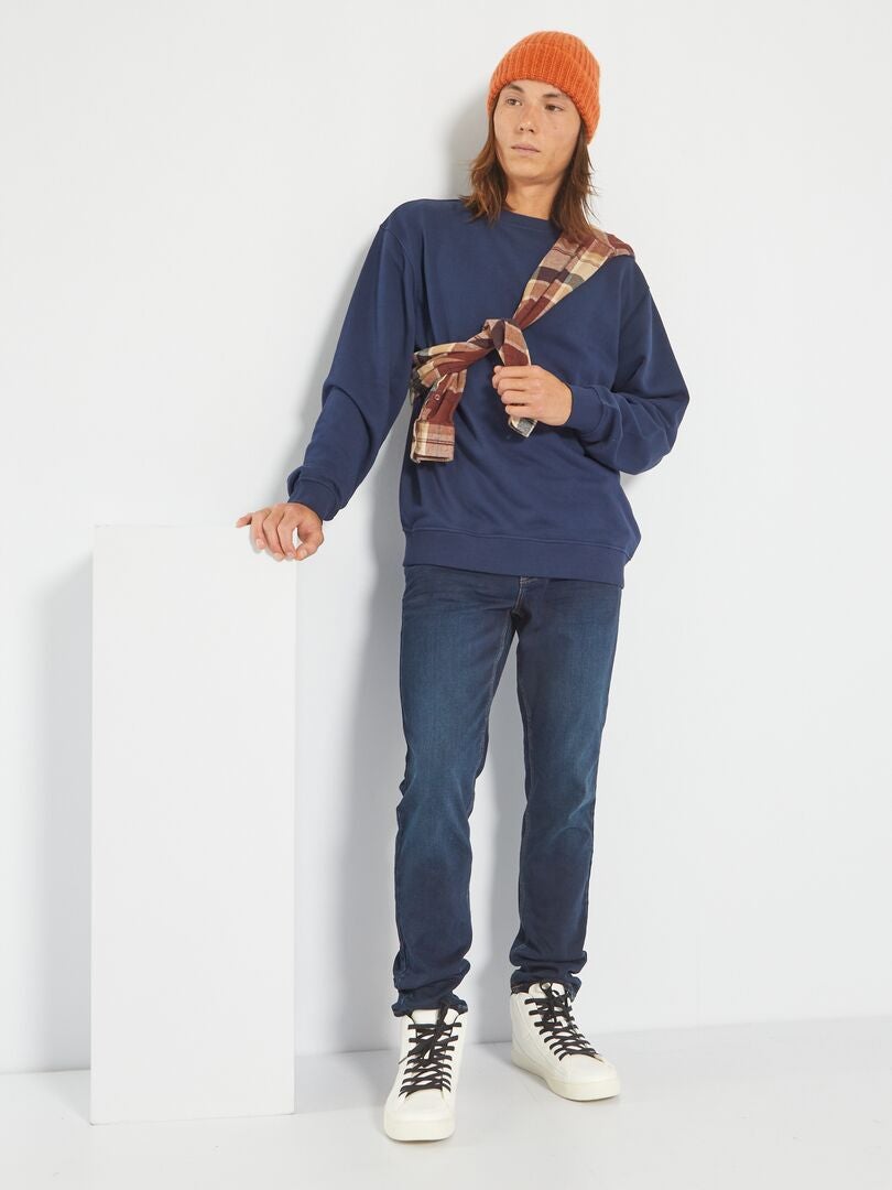 Pantalones vaqueros ajustados elásticos - Talla L30 - AZUL