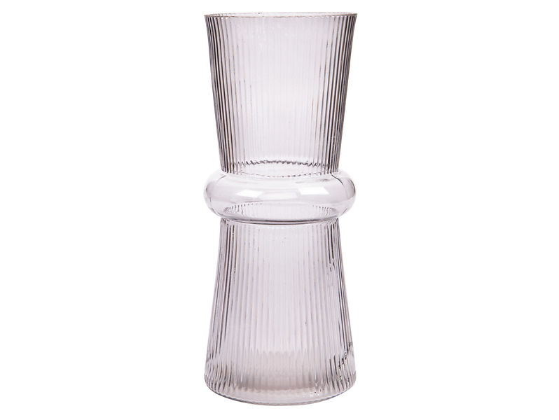 Wazon szklany Plisa 24 cm transparentny