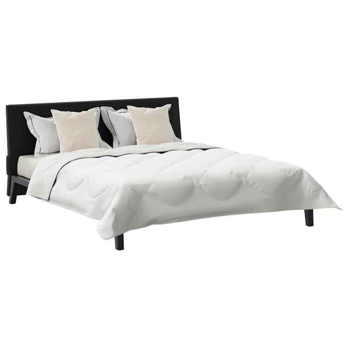 vidaXL Edredón con almohadas, 3 piezas, microfibra blanca, decoración elegante para dormitorio, juego de ropa de cama 3378161