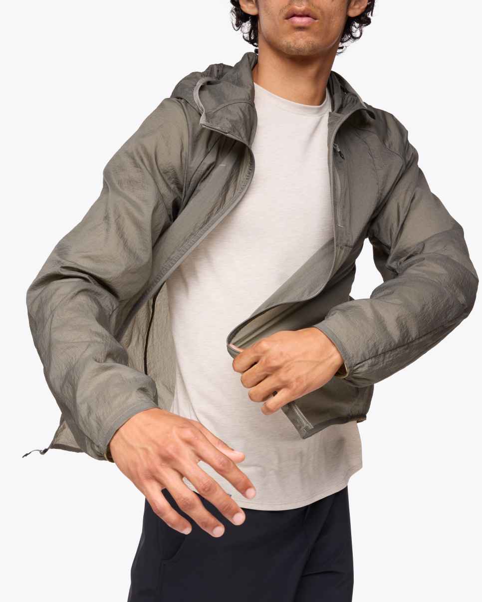 HOKA Chaqueta Skyflow color verde oliva
