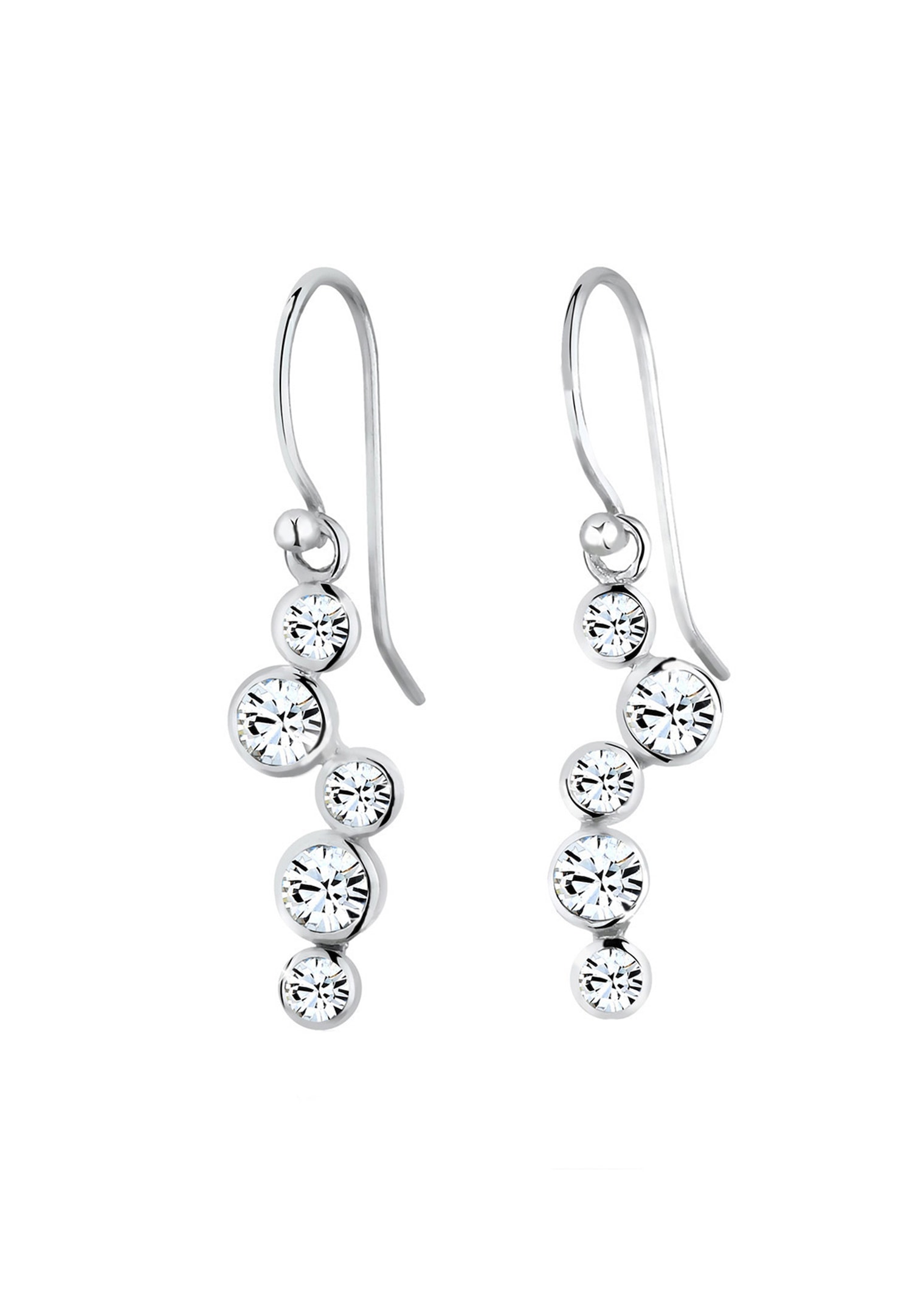 Elli Femmes Goutte look élégant avec cristaux en argent sterling 925