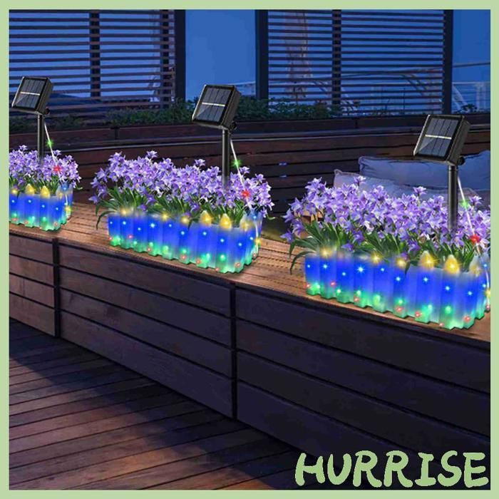 Luces solares Garosa para macetas de exterior, balcones, piscinas y como faros - Verde