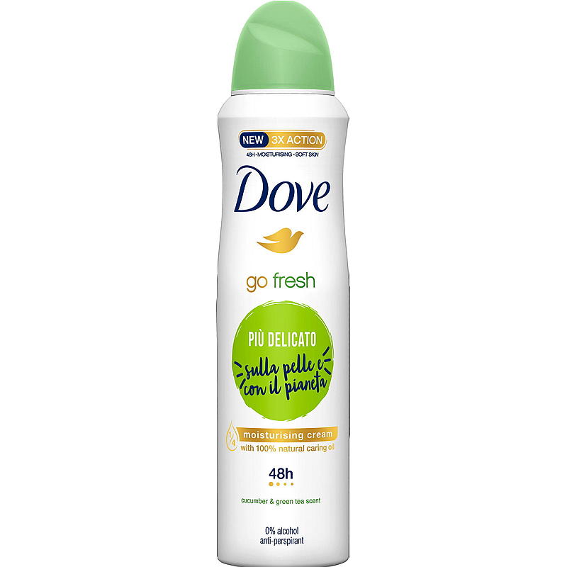 Dove Spray deodorante Dove Go Fresh agurk