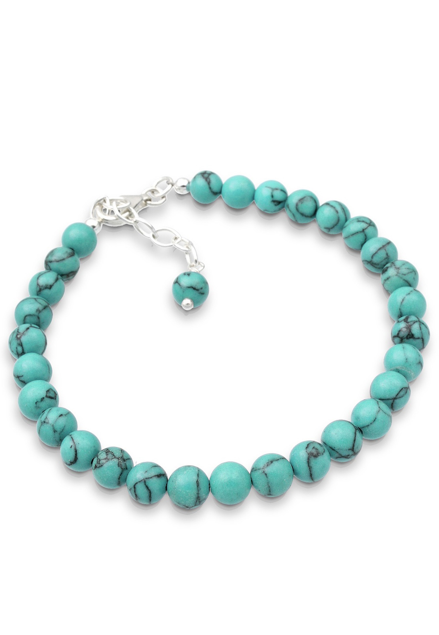 Elli Femme Boho de Balle Ajustable avec un Howlit Turquoise en Argent Sterling 925