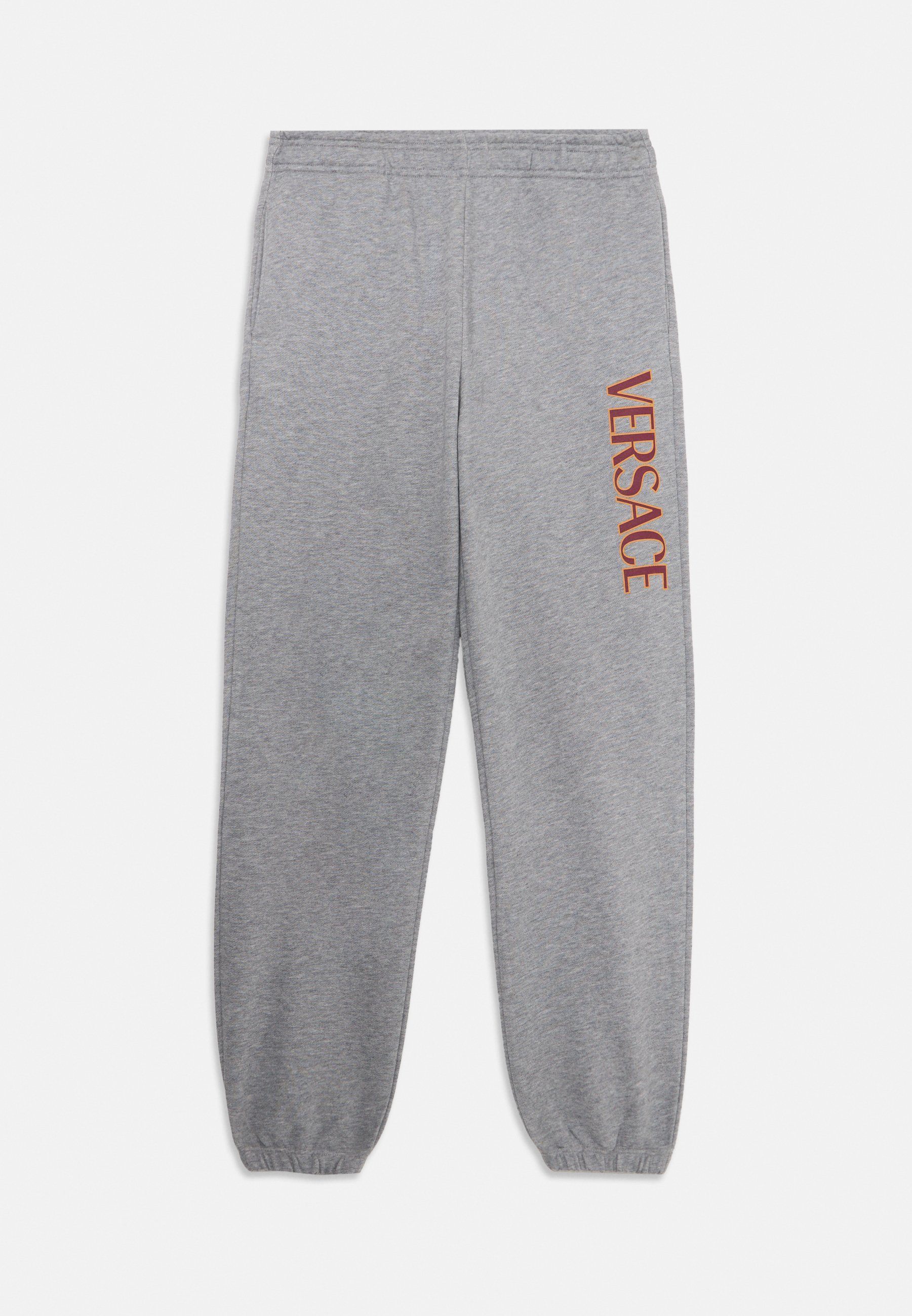 Versace LOGO KIDS PRINT UNISEX - Spodnji del trenirke - siva/granatno rdeča/pikantno medena