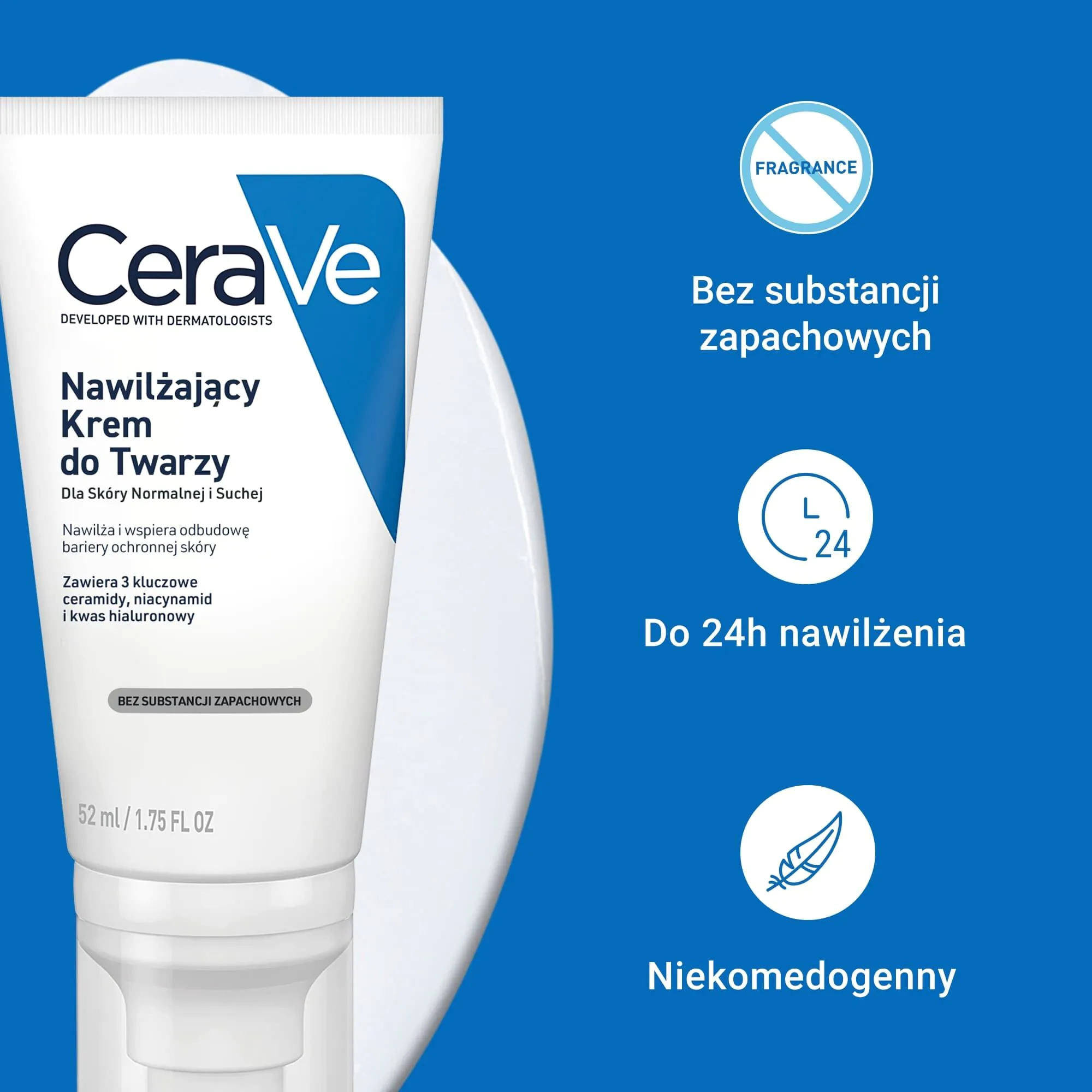 CeraVe Nawilżający krem do twarzy do skóry normalnej i suchej