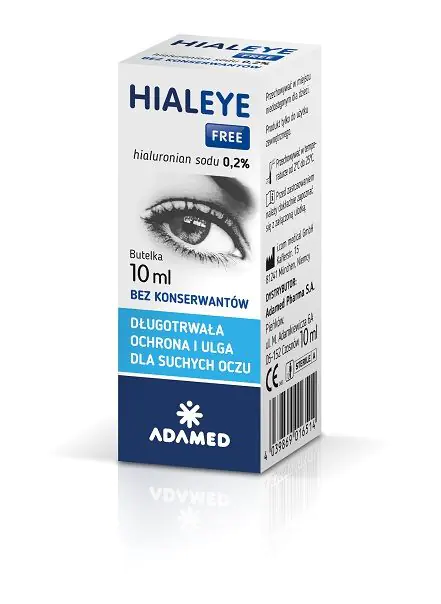 Hialeye Free 0,2%, Nawilżające krople do oczu, Bez konserwantów