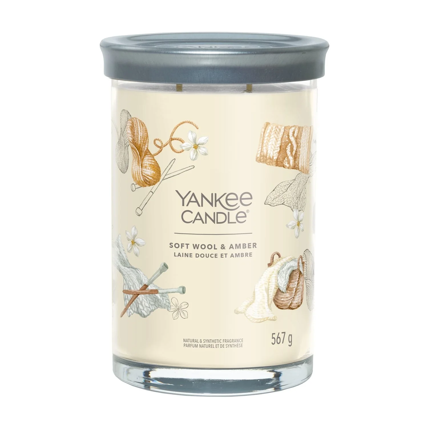 Signature Tumbler Candles Soft Wool & Amber - Candela Profumata