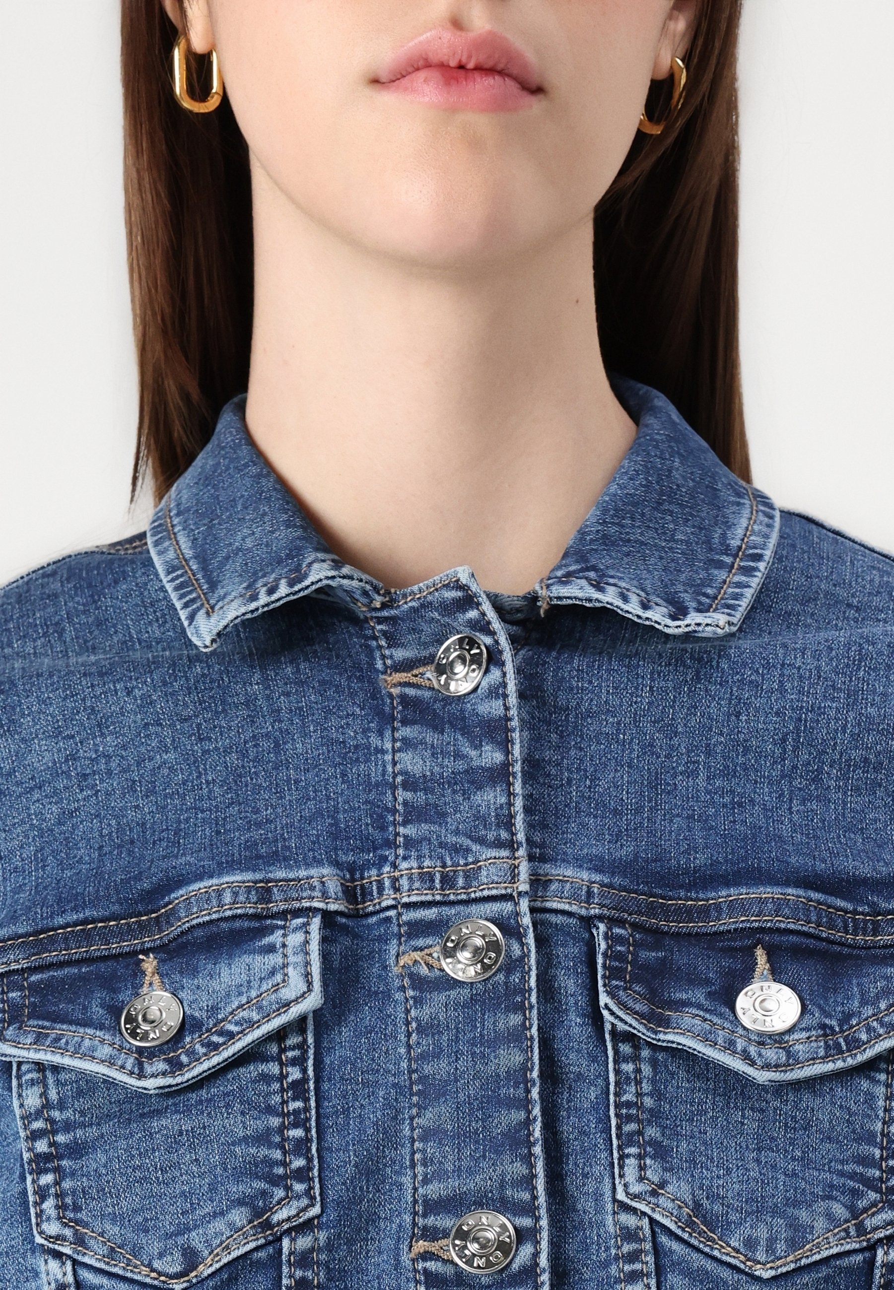 Jachetă ONLY din denim - denim albastru