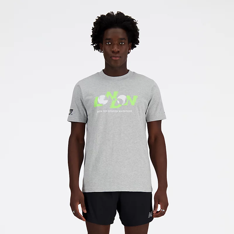 Grafisch T-shirt voor heren, London Edition – Athletic Gray