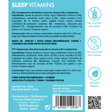 Chic&Love Suplemento Vitaminas para Dormir      60 gomas 60 gomas