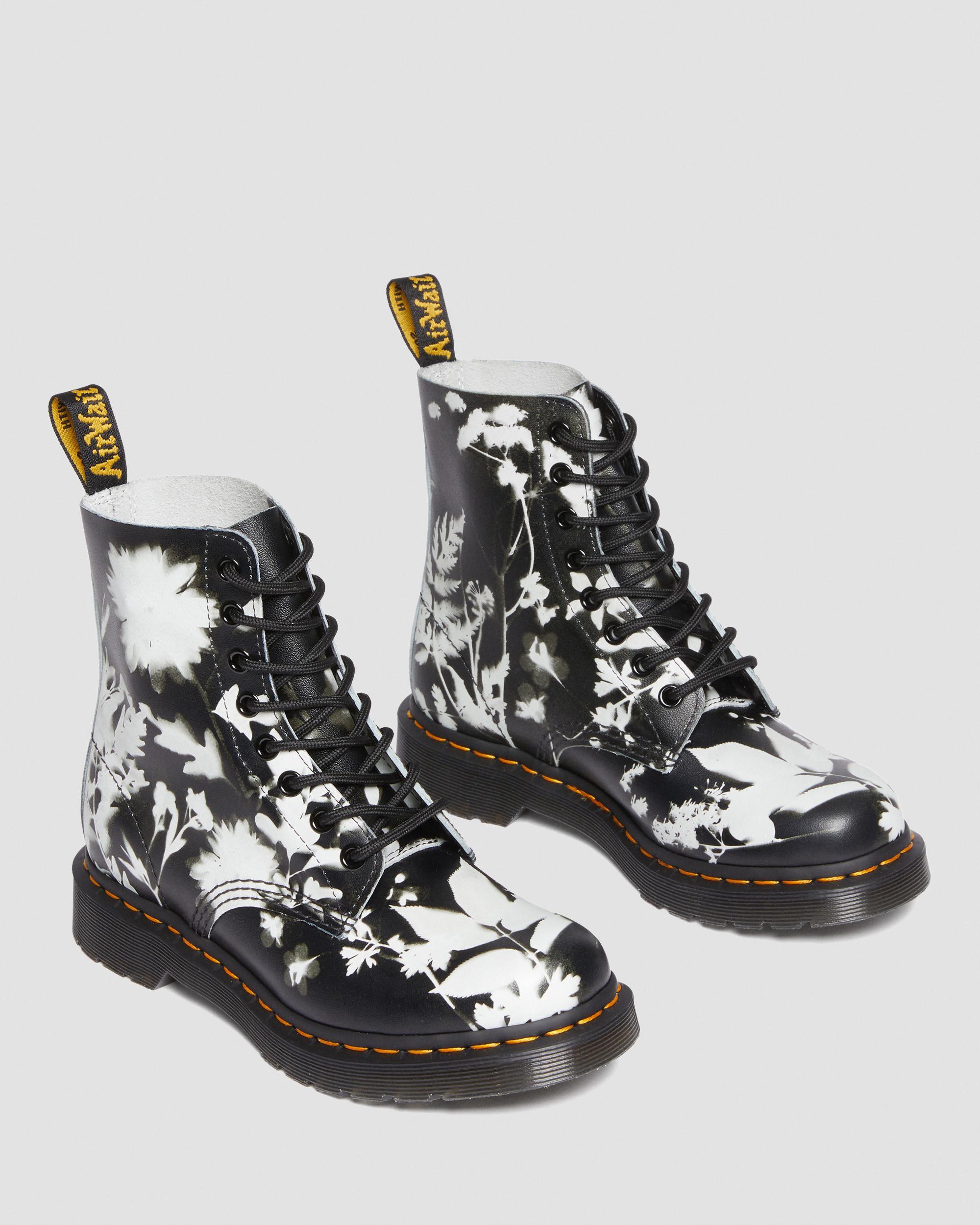 1460 Pascal Floral Shadow Leather Lace Up Boots